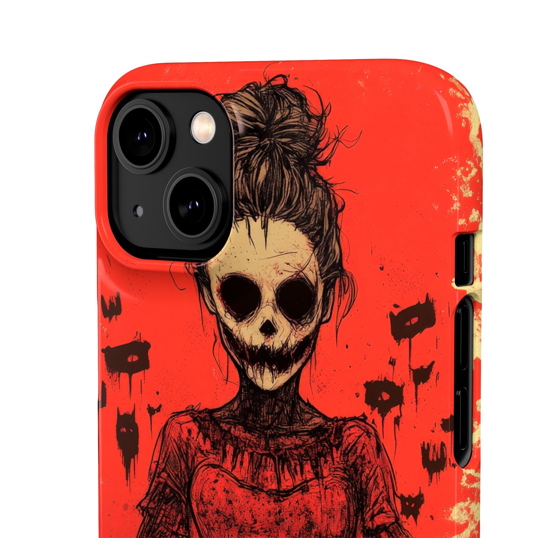 Haunting Scarlet Descent iPhone 14 - Slim Phone Case