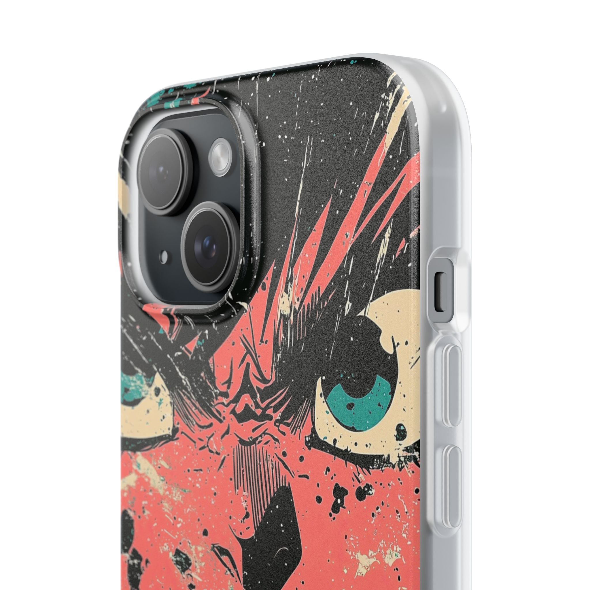 Screaming Face Pink iPhone 15 Case - Soft