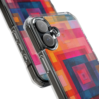 Vibrant Geometry - Clear Impact iPhone 16 Phone Case