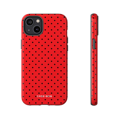 Crimson Dot Matrix iPhone 14 Plus Case - Tough