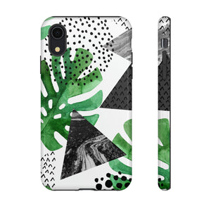 Grunge Green Tropical - Protective Phone Case