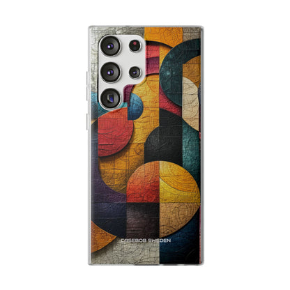 Vibrant Geometric Art - Flexi Samsung S23 Phone Case