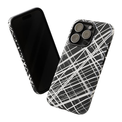 White Line Elegance - Protective Phone Case