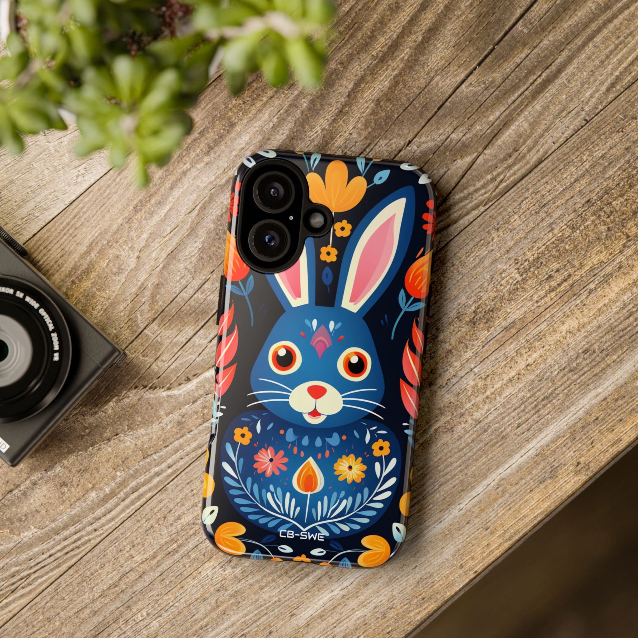 Bunny Jumps Joyfully - iPhone Case