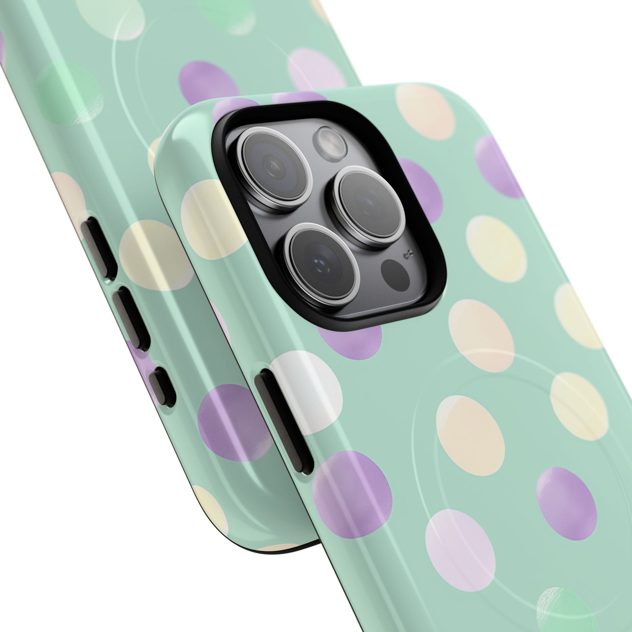 Pastel Polka Dots - Tough + MagSafe® iPhone 15 Phone Case