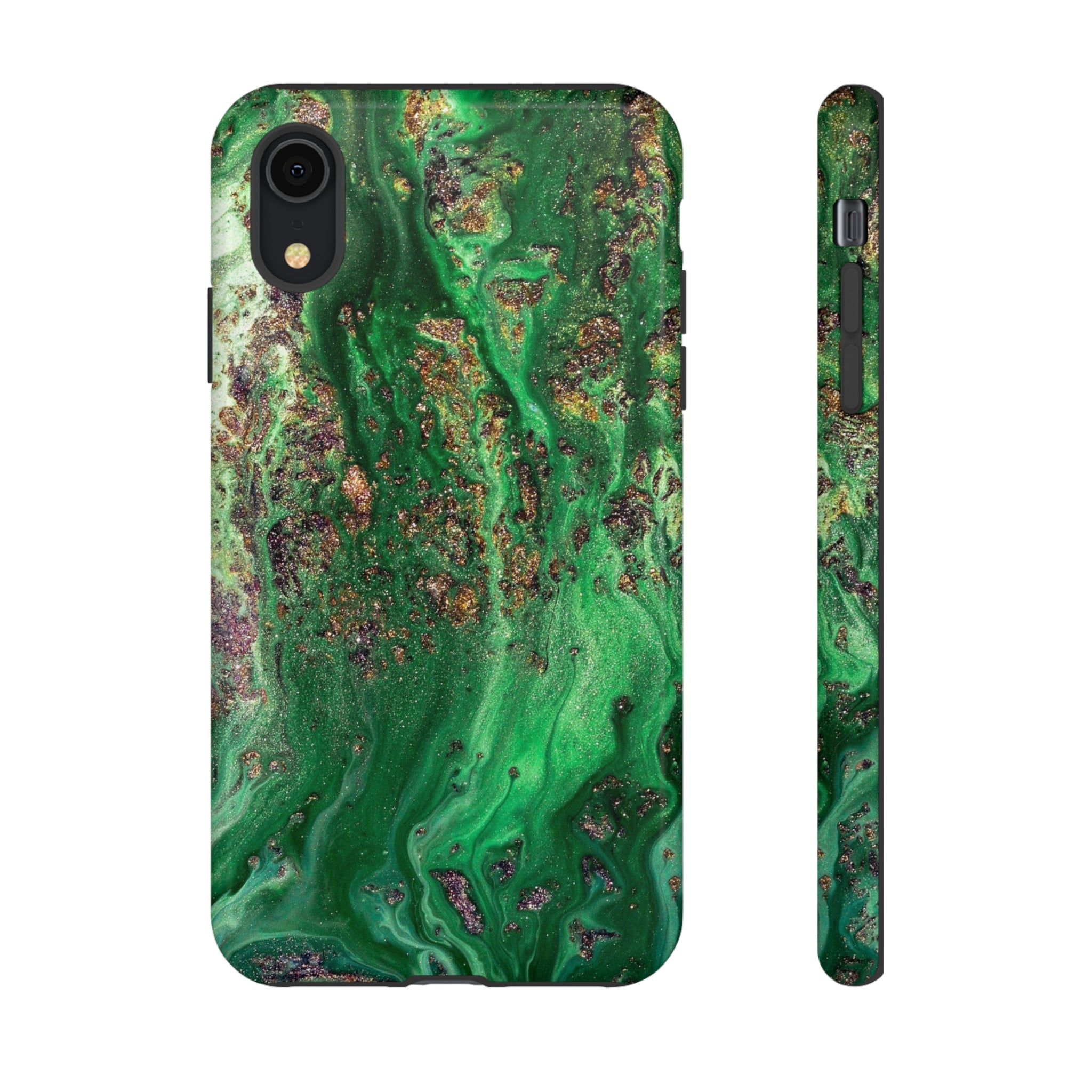 Green Sparkle Ink Art - Protective Phone Case