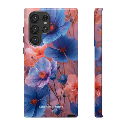 Blue Peach Blossoms - Tough Samsung S22 Phone Case