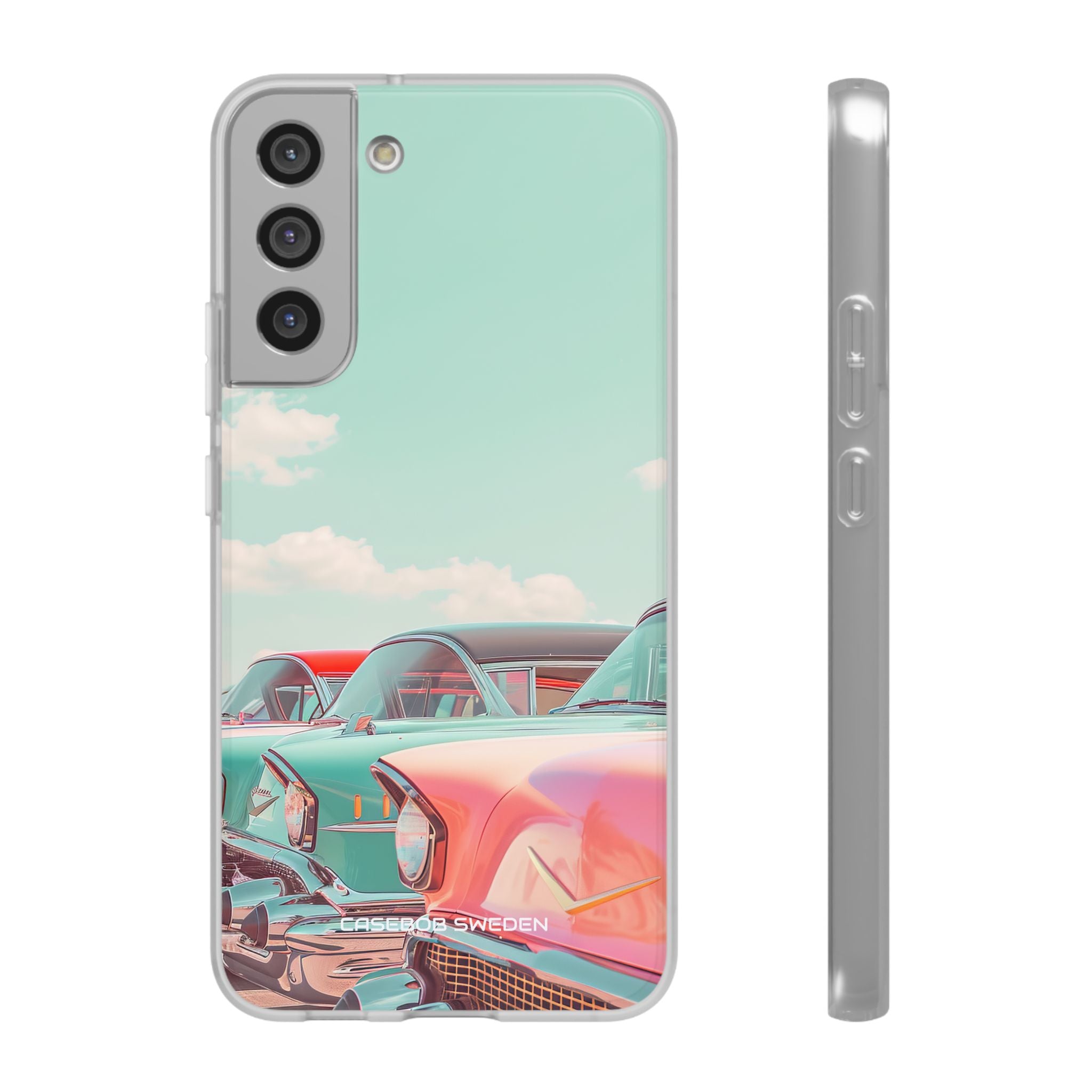 Vintage Turquoise Cars - Flexi Samsung S22 Phone Case