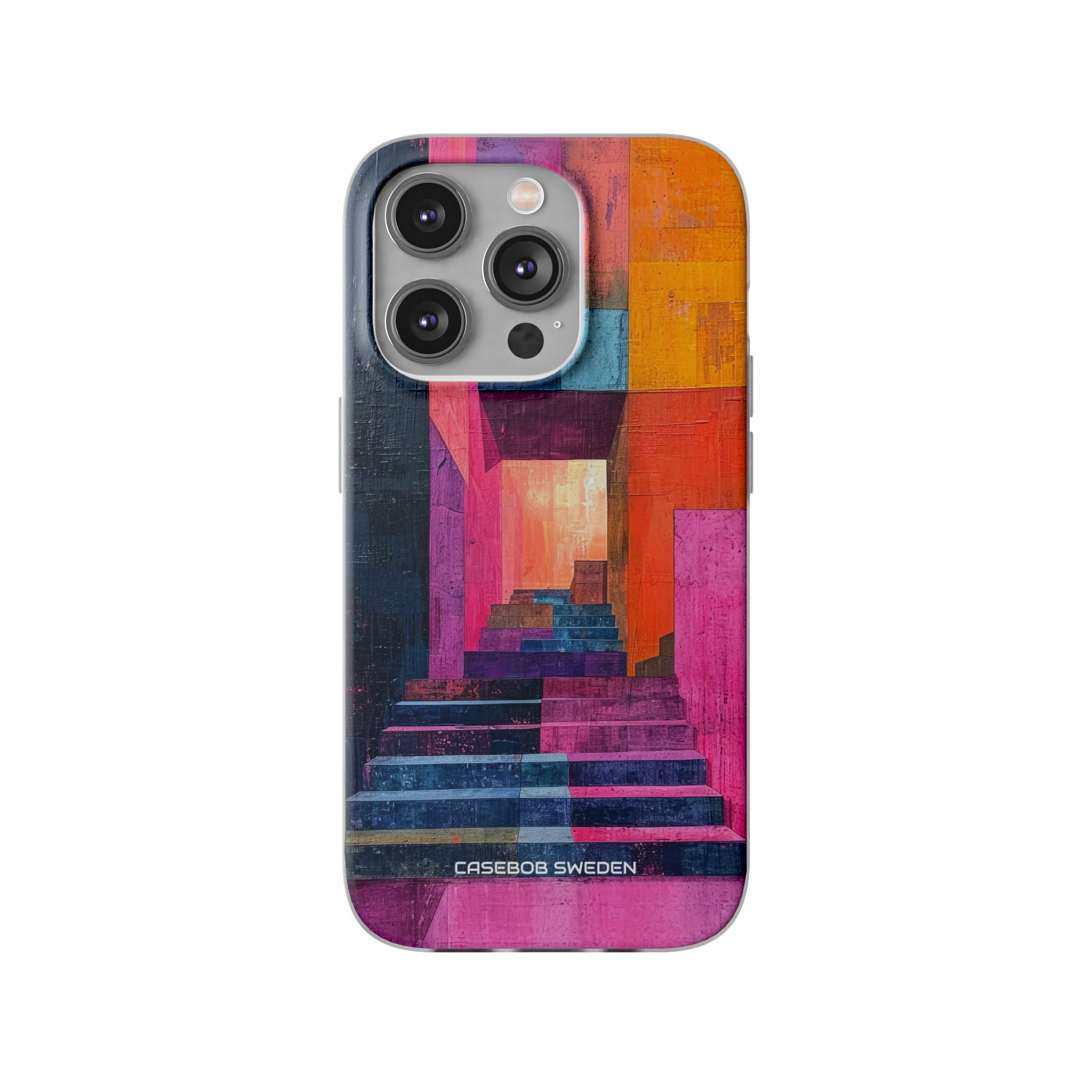 Pink Orange Geometry - Flexi iPhone 14 Phone Case