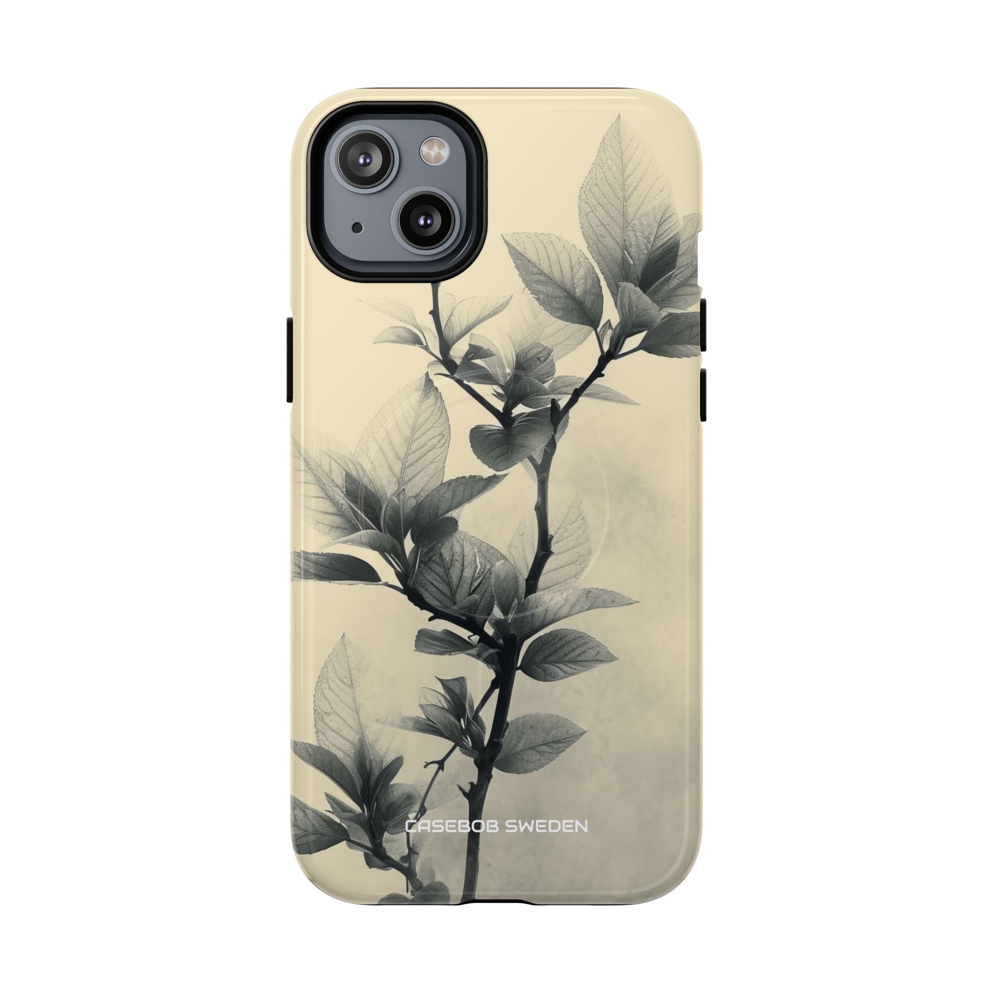 Beige Branch Art - Tough + MagSafe® iPhone 14 Phone Case