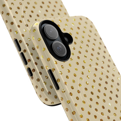 Gold Sparkle Grid iPhone 16 Plus Case - Tough+