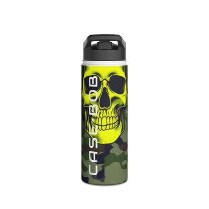 Neon Skull Camo - Stainless Steel Water Bottle