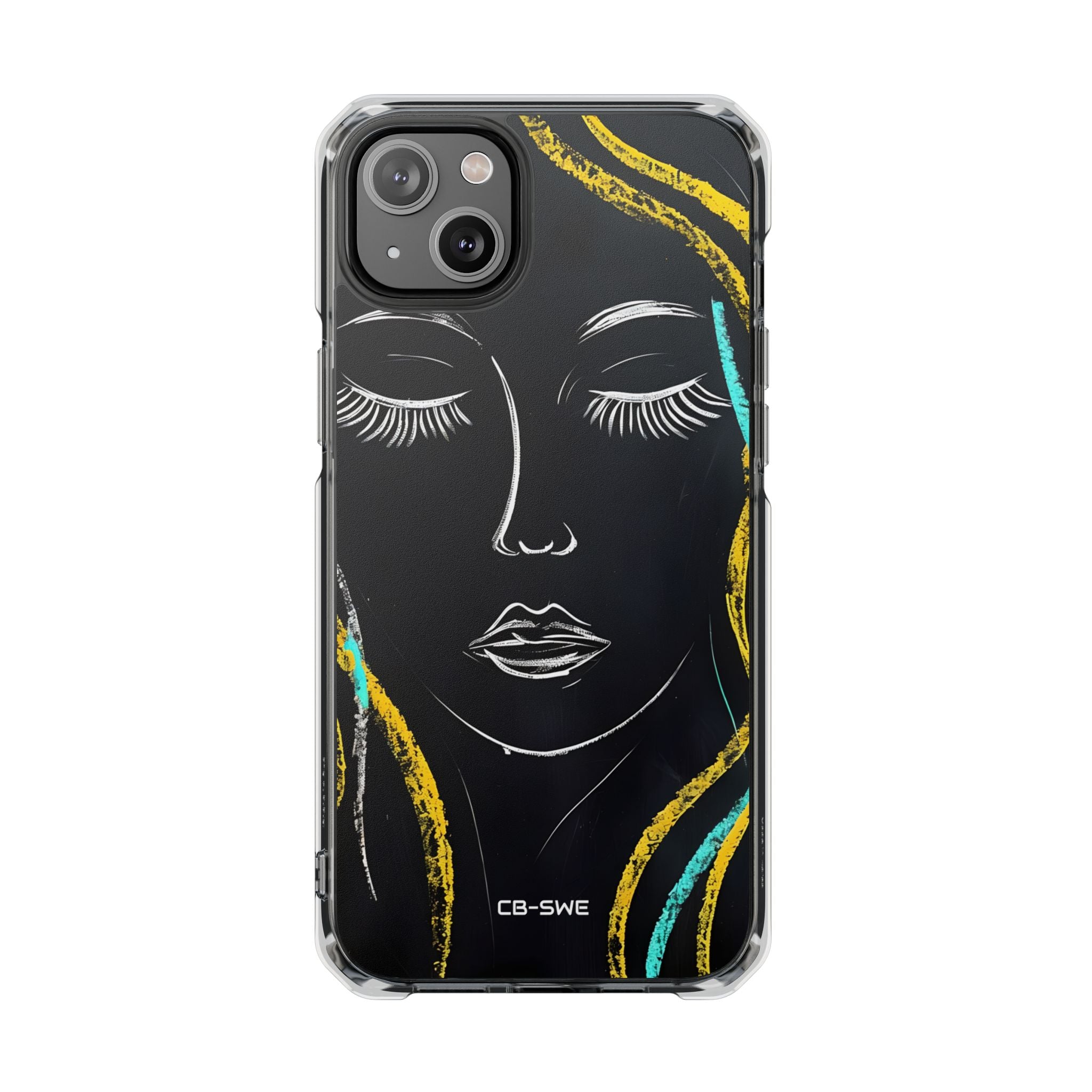 Vivid Minimalist Portrait iPhone Case - Impact
