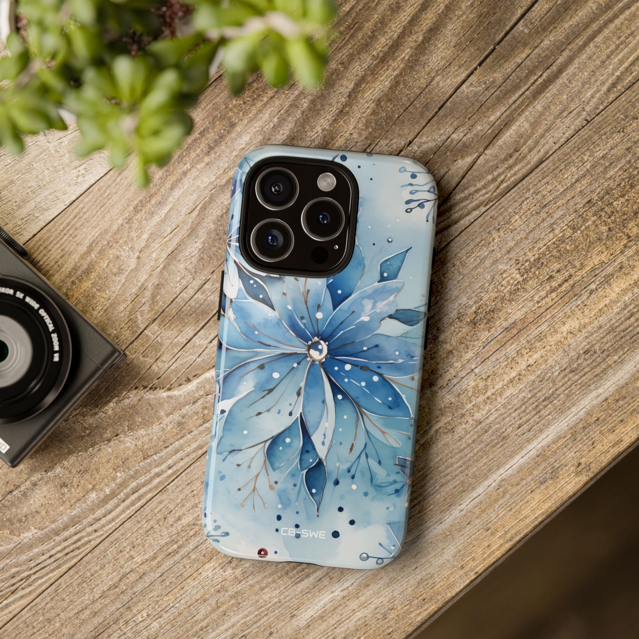 Floral Frost Embrace - iPhone Case