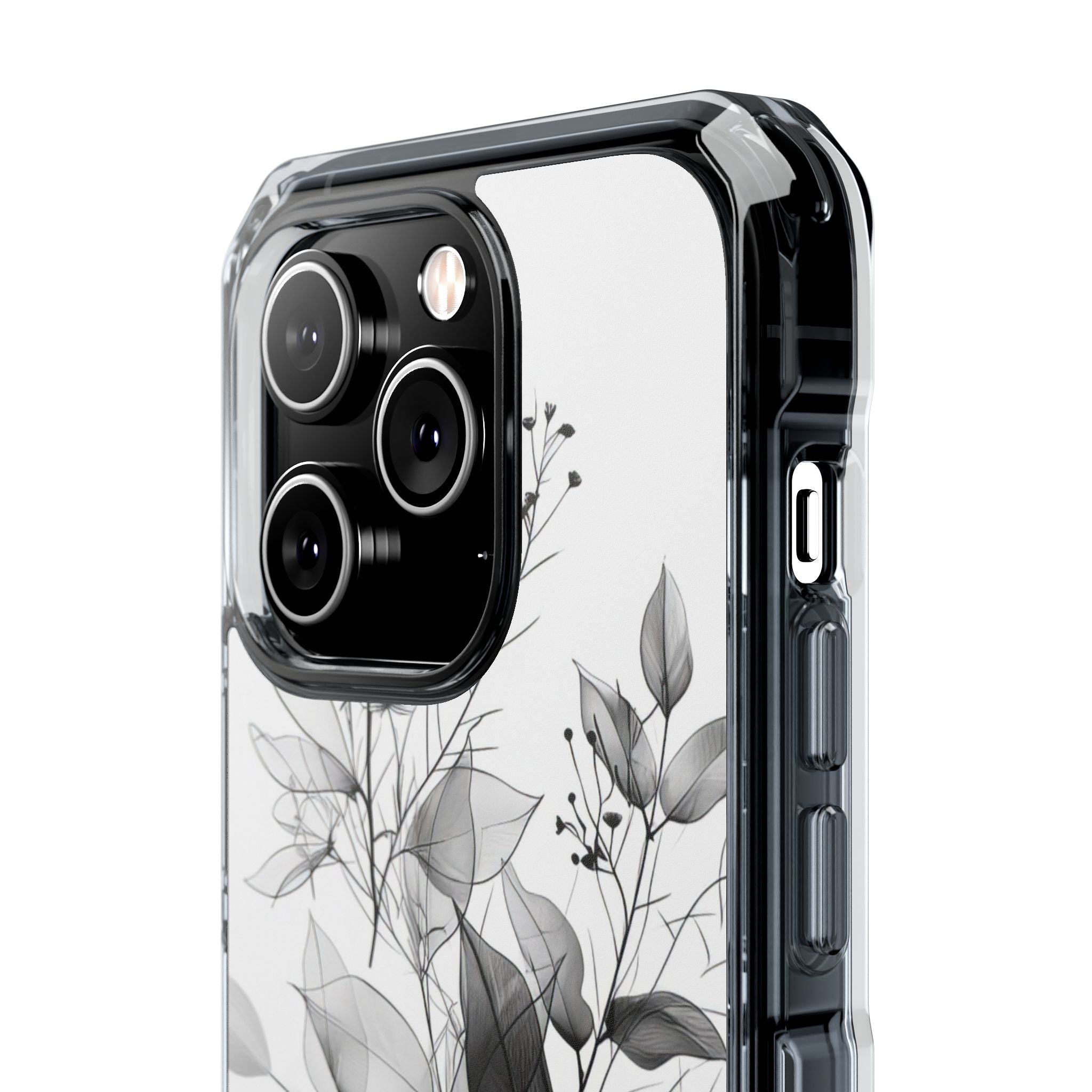 Veined Leaves Gray iPhone 14 Pro Case - Impact