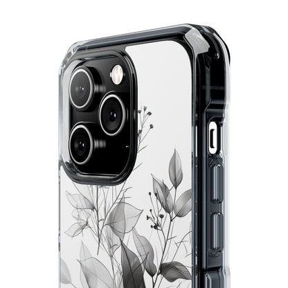 Veined Leaves Gray iPhone 14 Pro Case - Impact