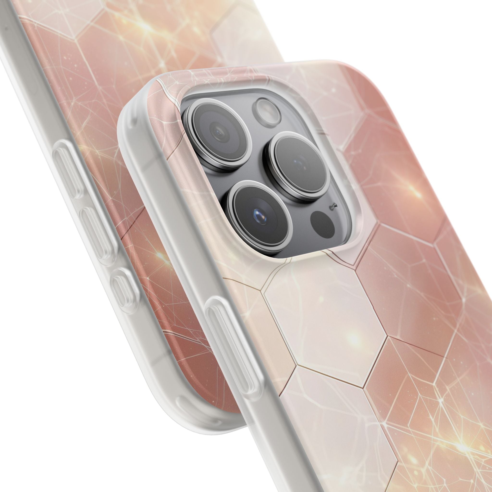Honeycomb Glow iPhone 15 Pro Case - Soft