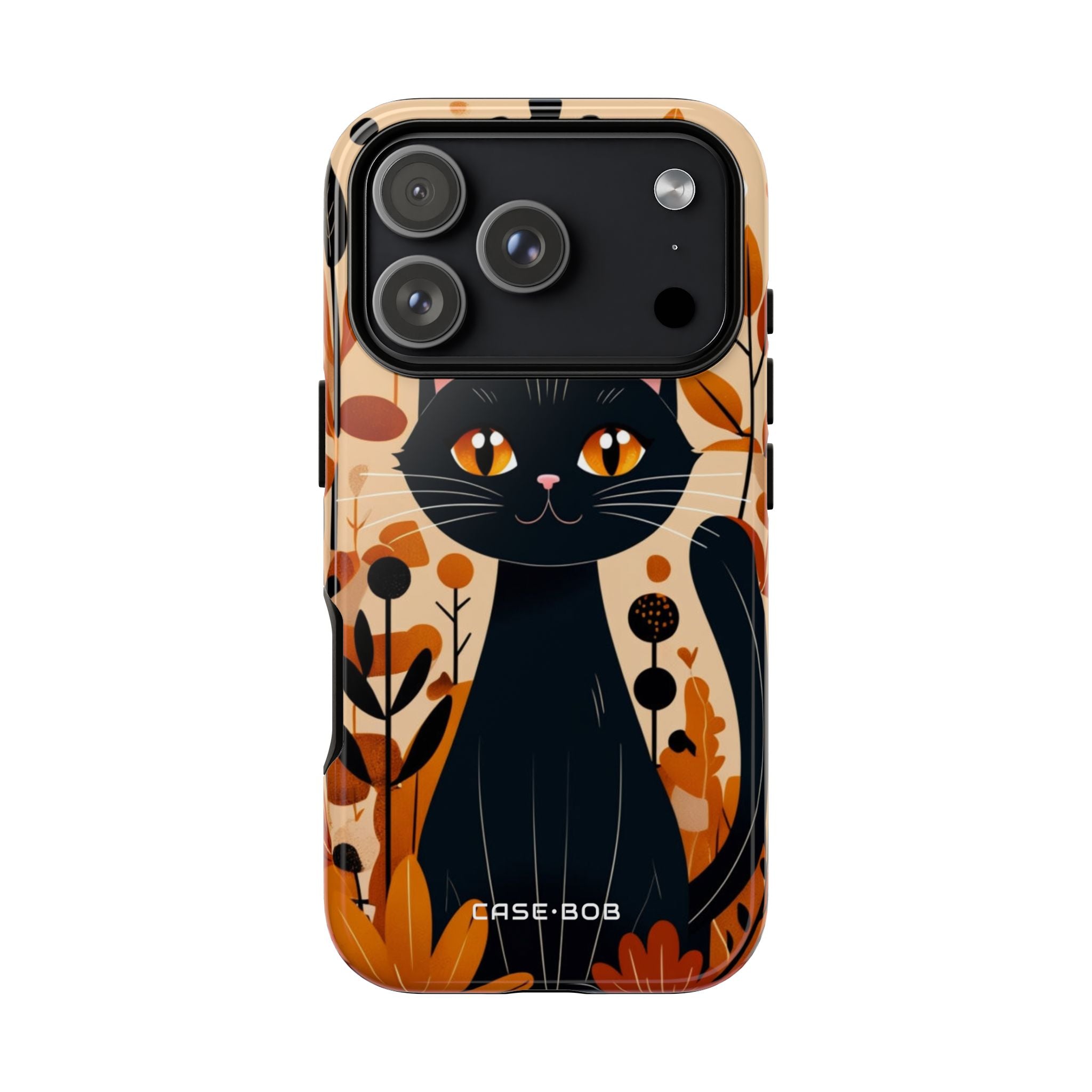 Black Cat Glow iPhone 17 Pro Case - Tough