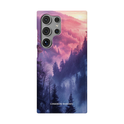 Misty Forest Serenity - Slim Samsung S24 Phone Case