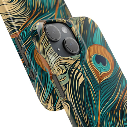 Art Nouveau Peacock Elegance iPhone 15 - Slim Phone Case