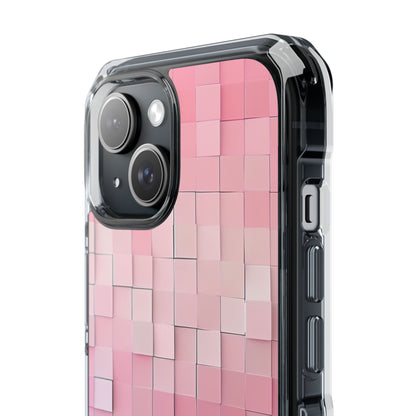 Gradient Pink Mosaic iPhone 15 - Clear Impact Phone Case