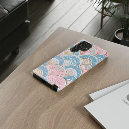 Art Deco Pastel Fan Pattern - Tough Samsung S22 Phone Case