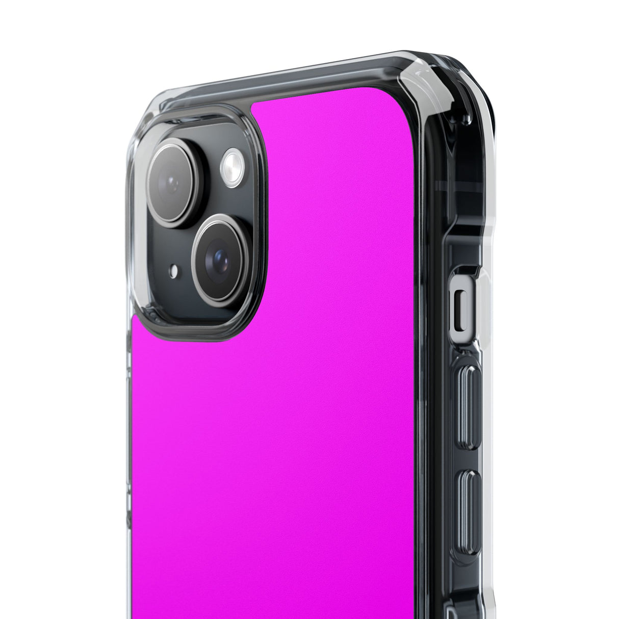 Magenta | Handyhülle für iPhone (Clear Impact Case - Magnetisch) 