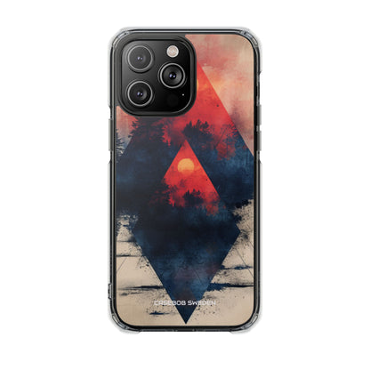 Red Sky Serenity - Clear Impact iPhone 14 Phone Case