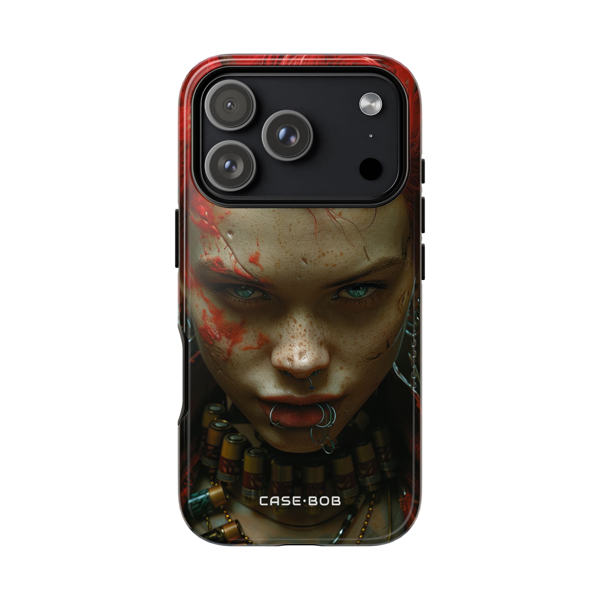 Red Spike Gaze iPhone 17 Pro Case - Tough