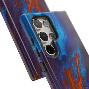 Orange Flame Ink Art - Protective Phone Case