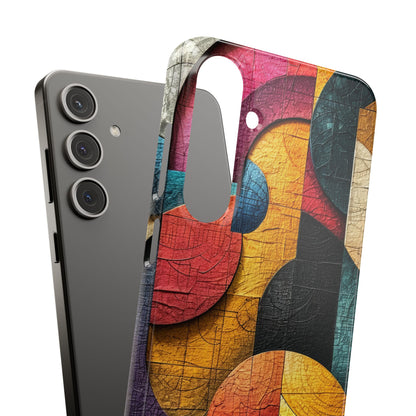 Vibrant Geometric Art - Slim Samsung S24 Phone Case