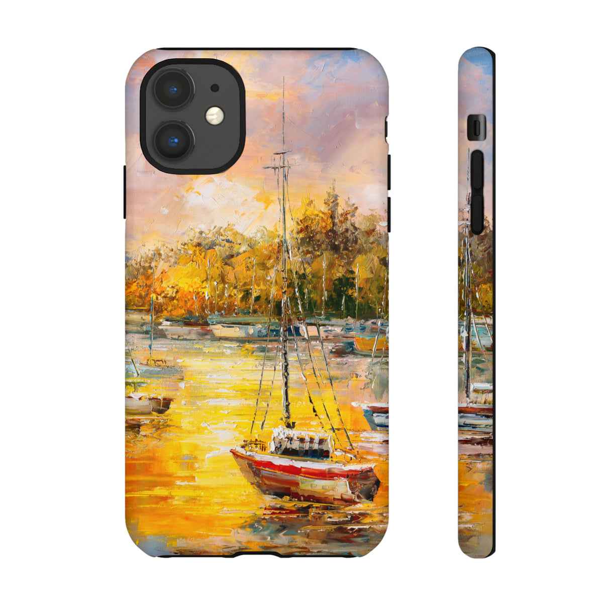 Oil Painting - Harbor View - Protective Phone Case