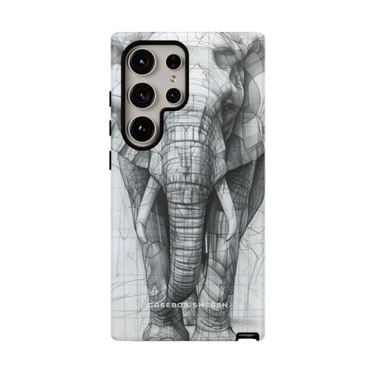 Elephant Line Geometry Samsung S24 - Tough Phone Case