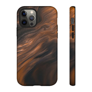 Brown Mist Ink Art iPhone Case (Protective) iPhone 12 Pro Glossy Phone Case