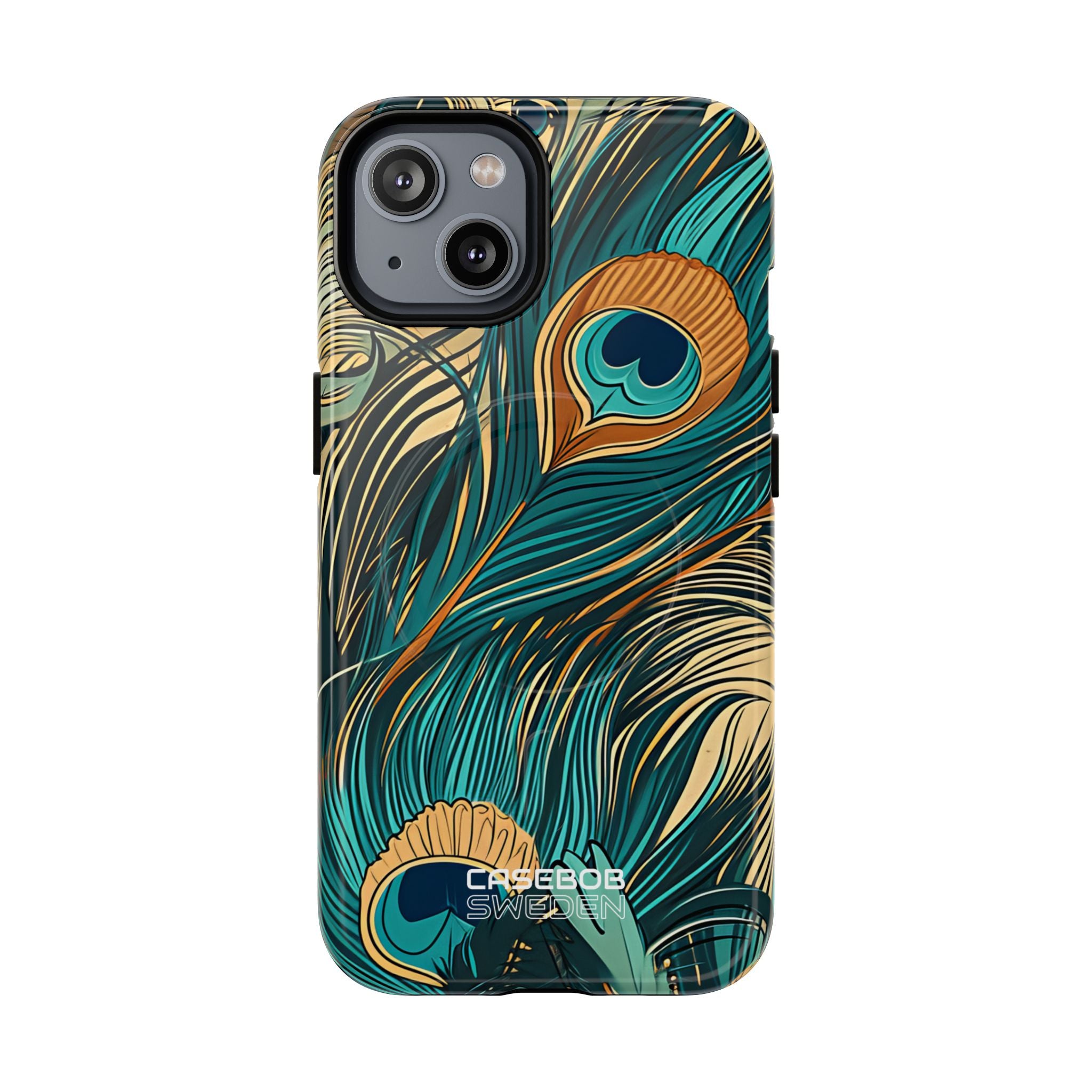 Peacock Feather Whirl iPhone 14 - Tough+