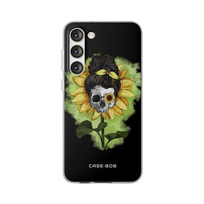 Sunflower Skull Samsung S23 Plus Case - Soft