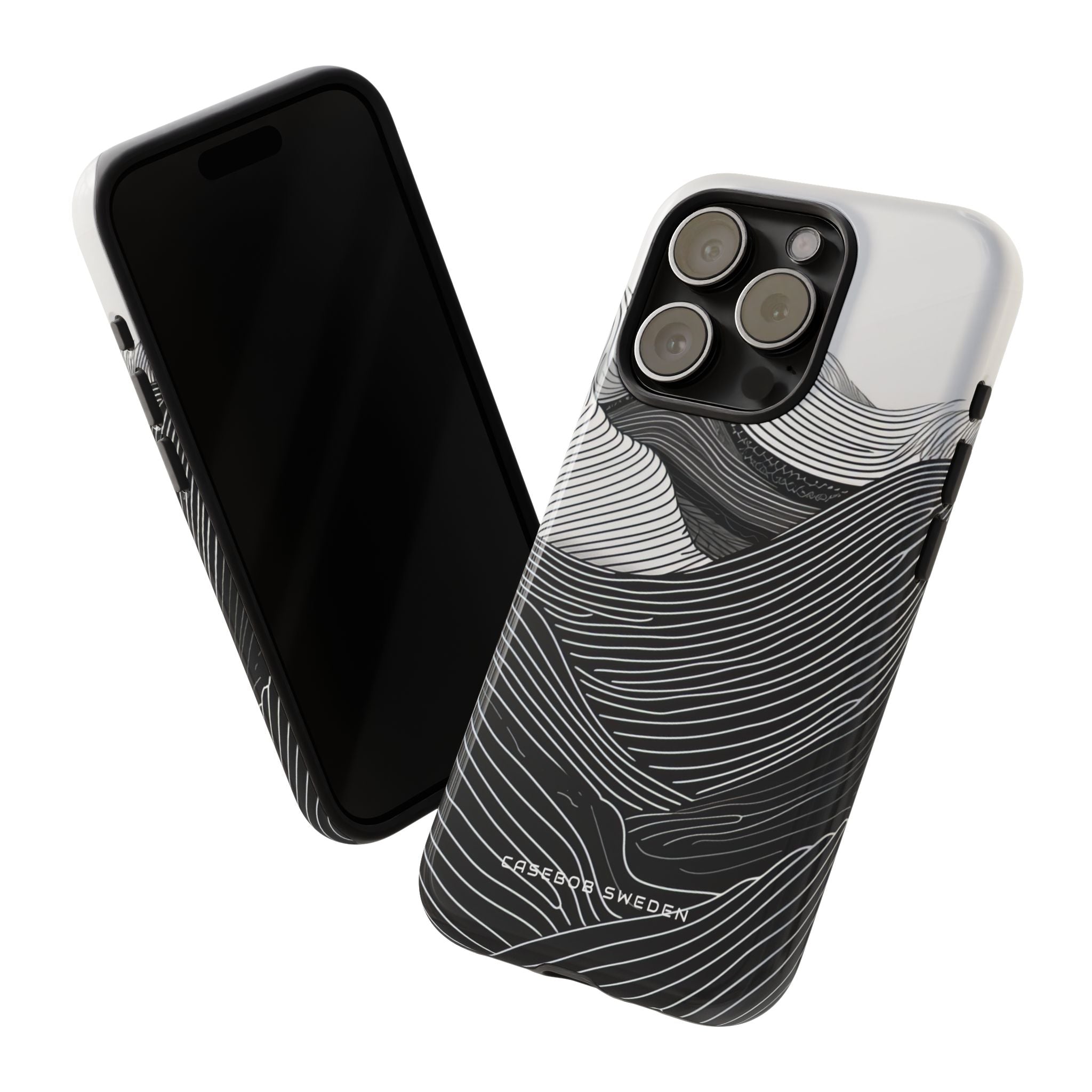 Undulating Horizon Waves iPhone 15 - Tough Phone Case