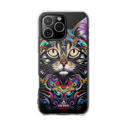 Psychedelic Cat Mirage iPhone Case - Impact