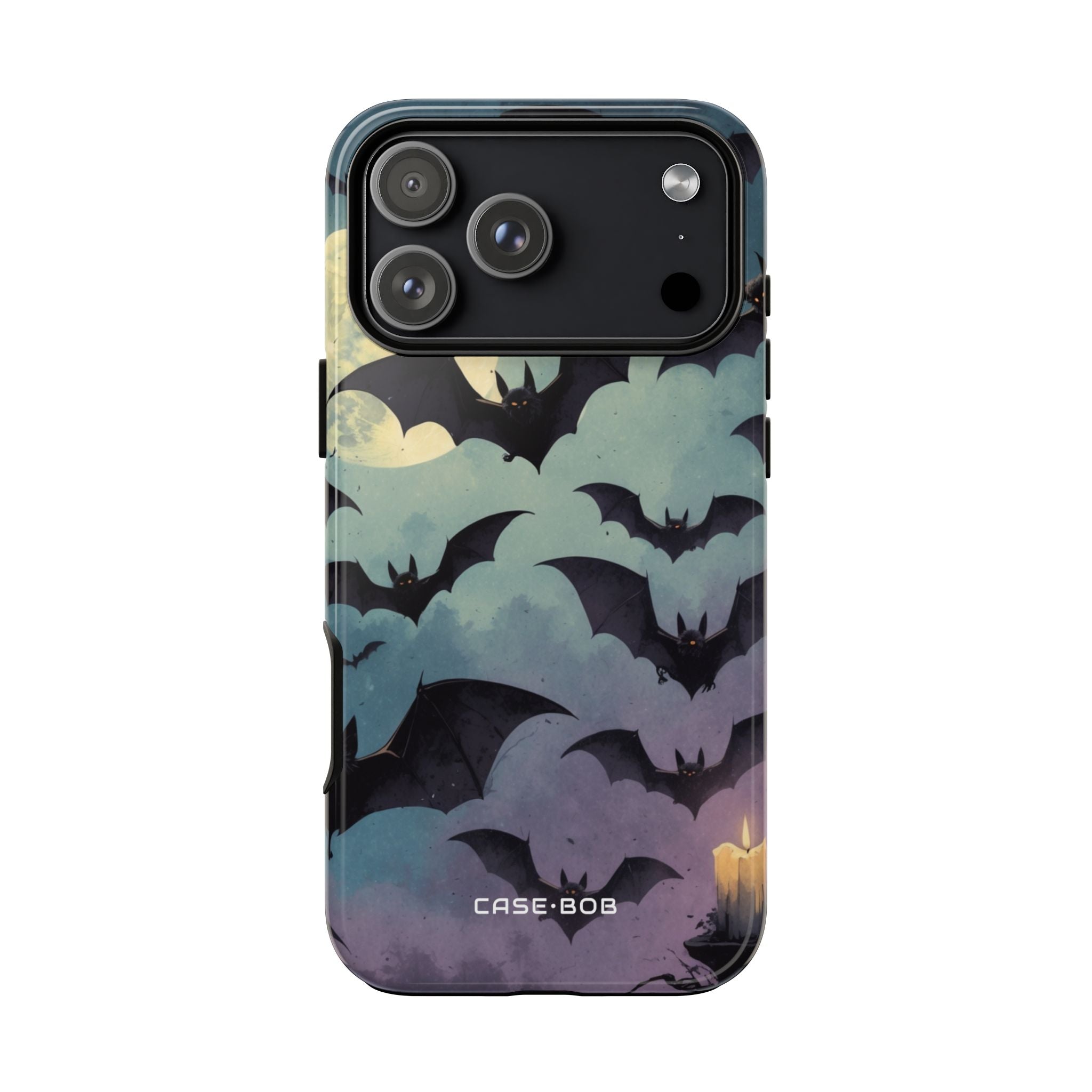 Glowing Bat Swarm iPhone 17 Pro Max Case - Tough