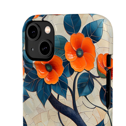 Orange Blossoms Mosaic Harmony iPhone 14 - Slim Phone Case