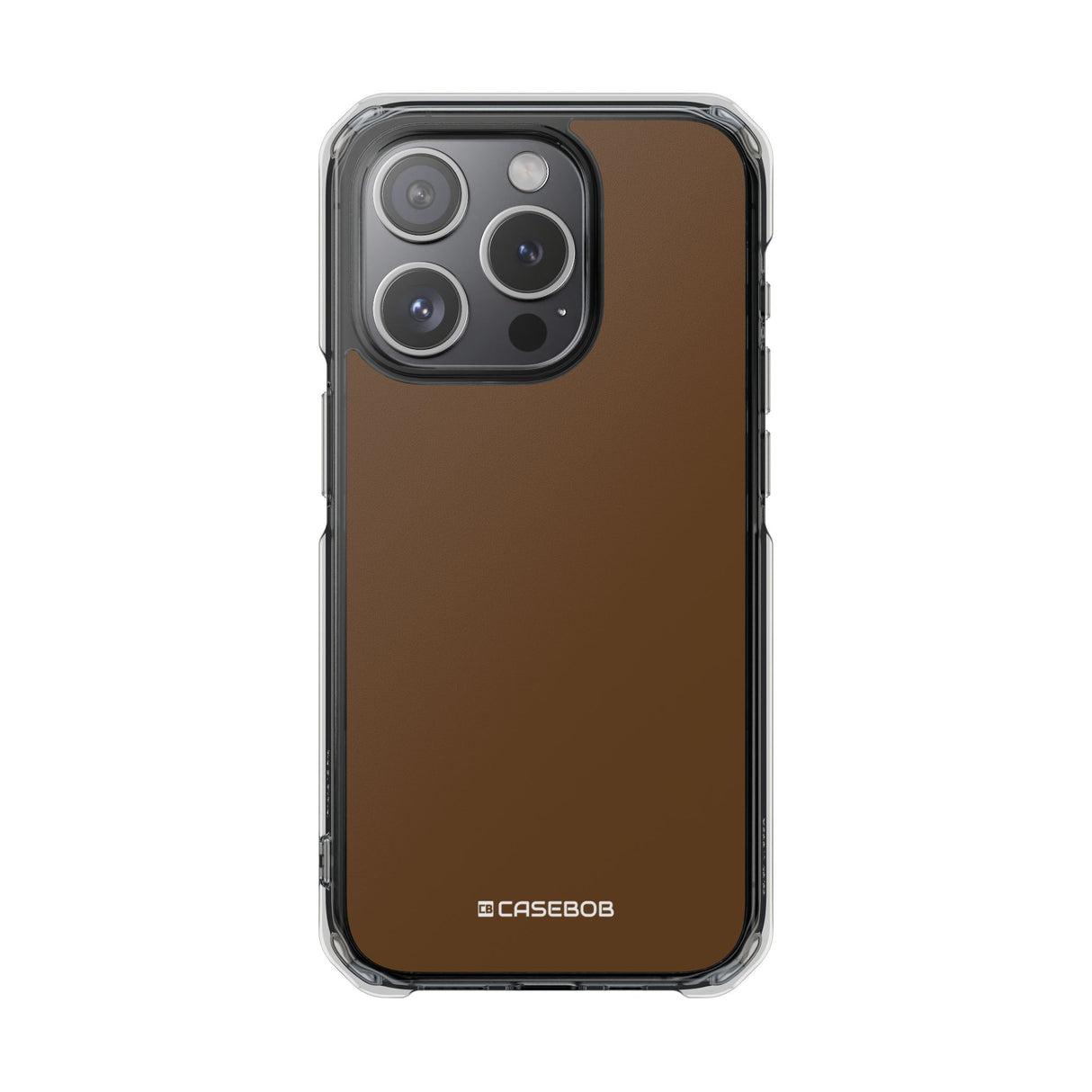 Dark Brown | Phone Case for iPhone (Clear Impact Case - Magnetic)