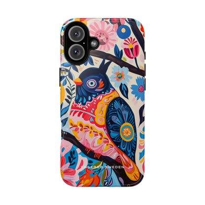 Whimsical Vintage Owl with Floral Charm iPhone 16 - Tough Phone Case