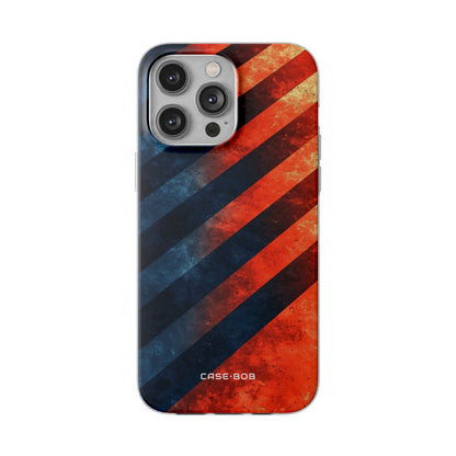 Diagonal Stripes Blaze iPhone 14 Pro Max Case - Soft