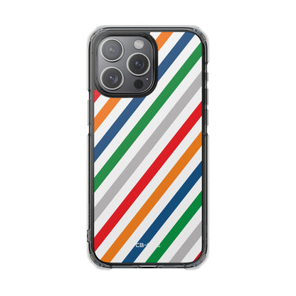 Vibrant Geometric Stripes iPhone Case - Impact