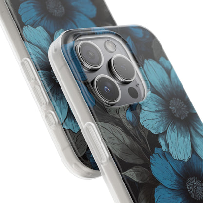 Blue Petal Radiance iPhone 15 Pro Case - Soft