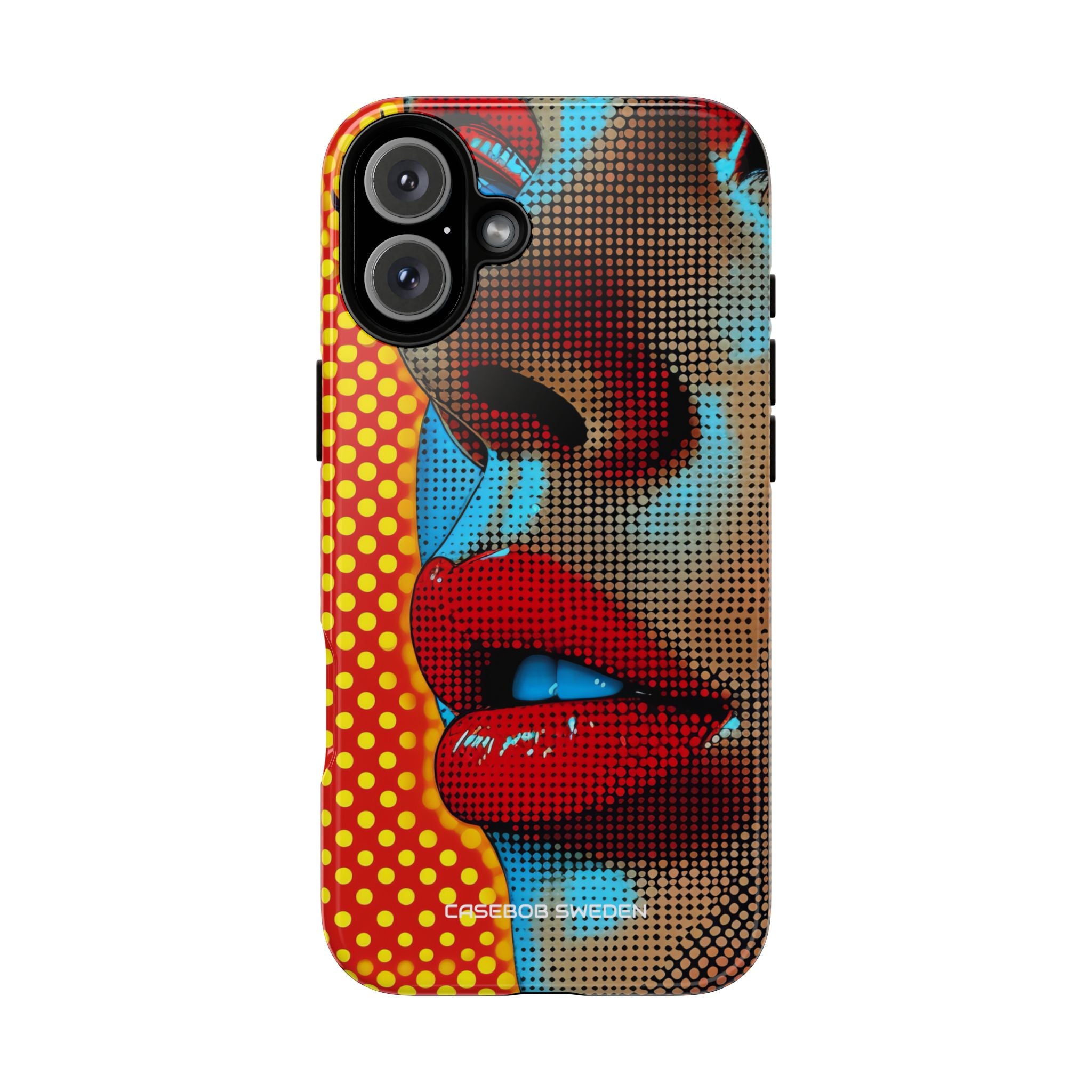 Yellow Red Pop Art Portrait - Tough iPhone 16 Phone Case