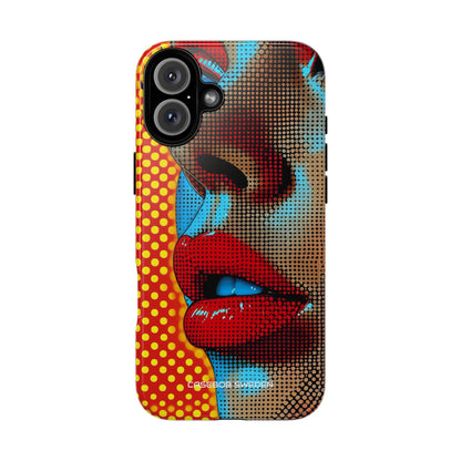 Yellow Red Pop Art Portrait - Tough iPhone 16 Phone Case