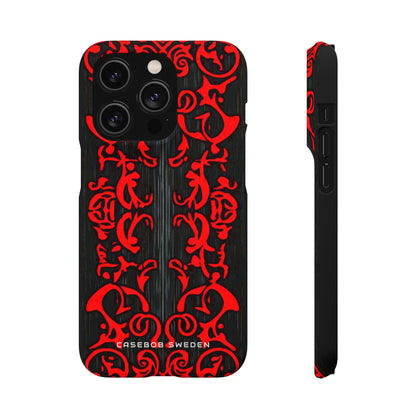 Gothic Crimson Symmetry iPhone 14 - Slim Phone Case