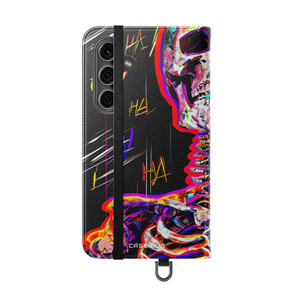 Neon Skeleton Laughter - Samsung S24 Case - Wallet
