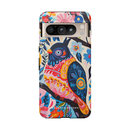 Whimsical Vintage Owl with Floral Charm Google Pixel 8 - Tough Phone Case